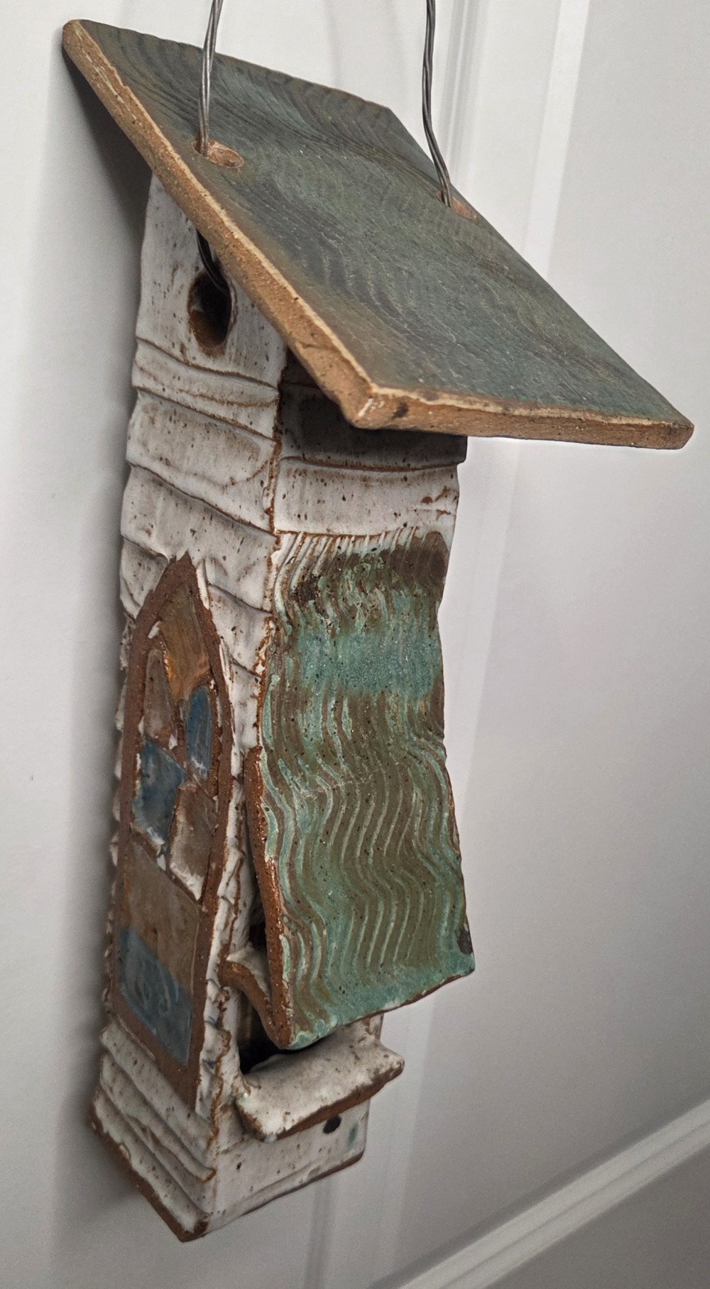 VTG Handmade Pottery Bird Feeder
