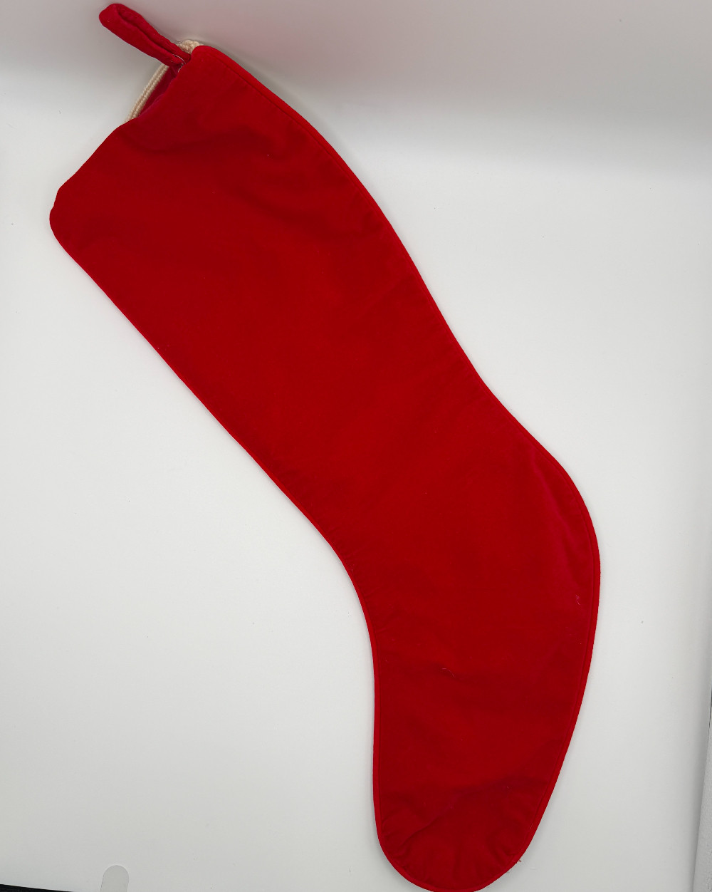 Vintage Wool Santa Needlepoint Christmas Stocking