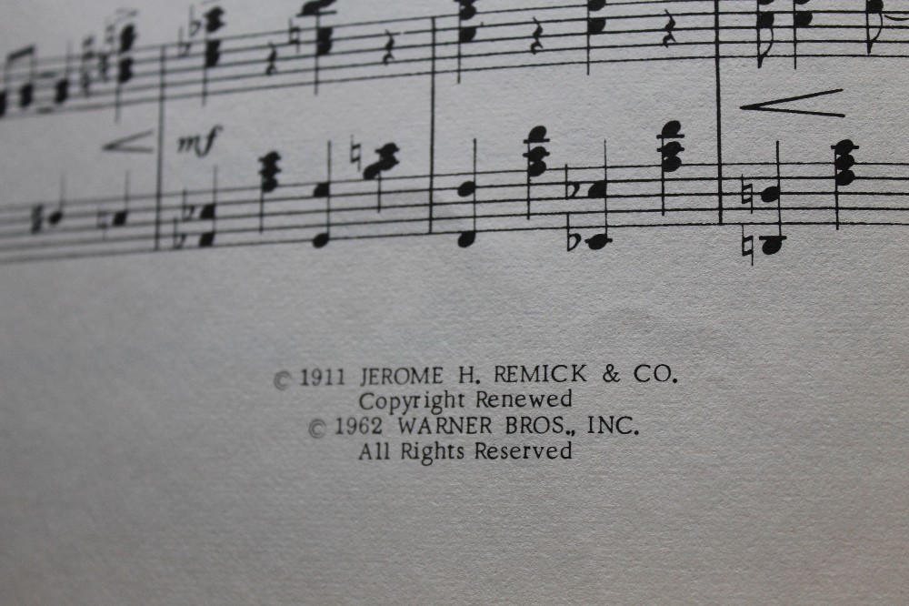 Vtg 1960s RAG TIME piano sheet music