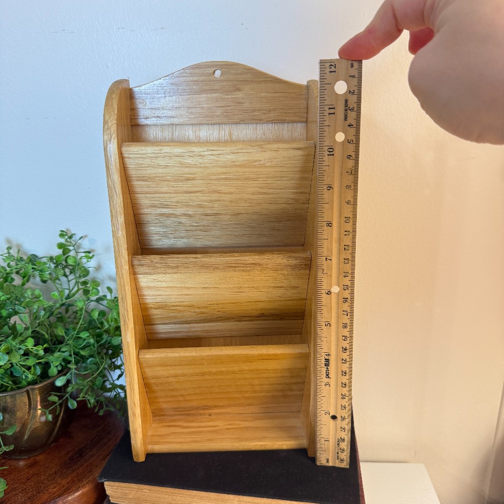 Wood Wall-Mount Letter Organizer