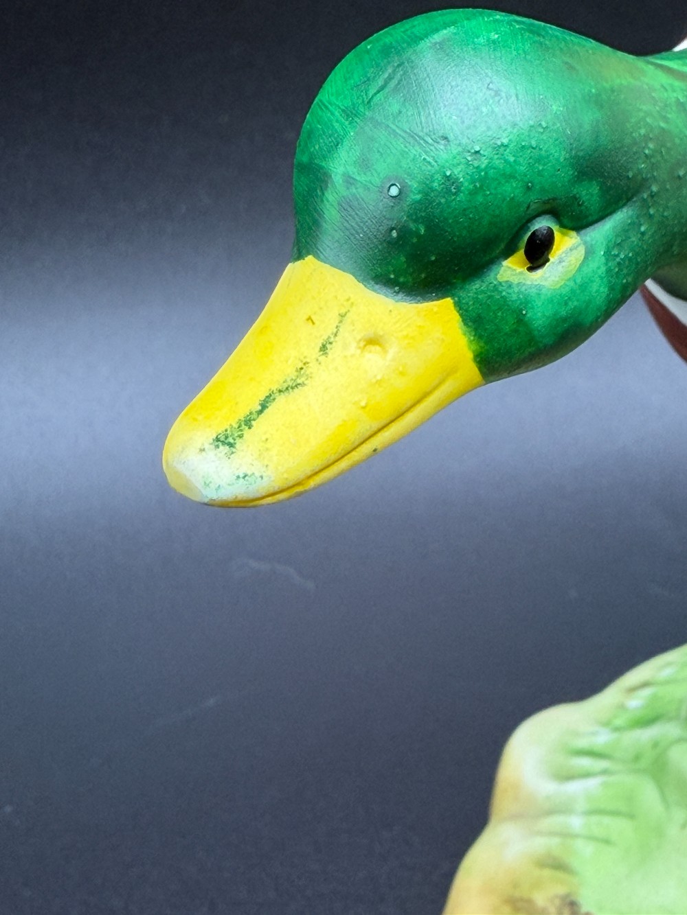 Bisque Porcelain Mallard Duck  AS IS - Figurine