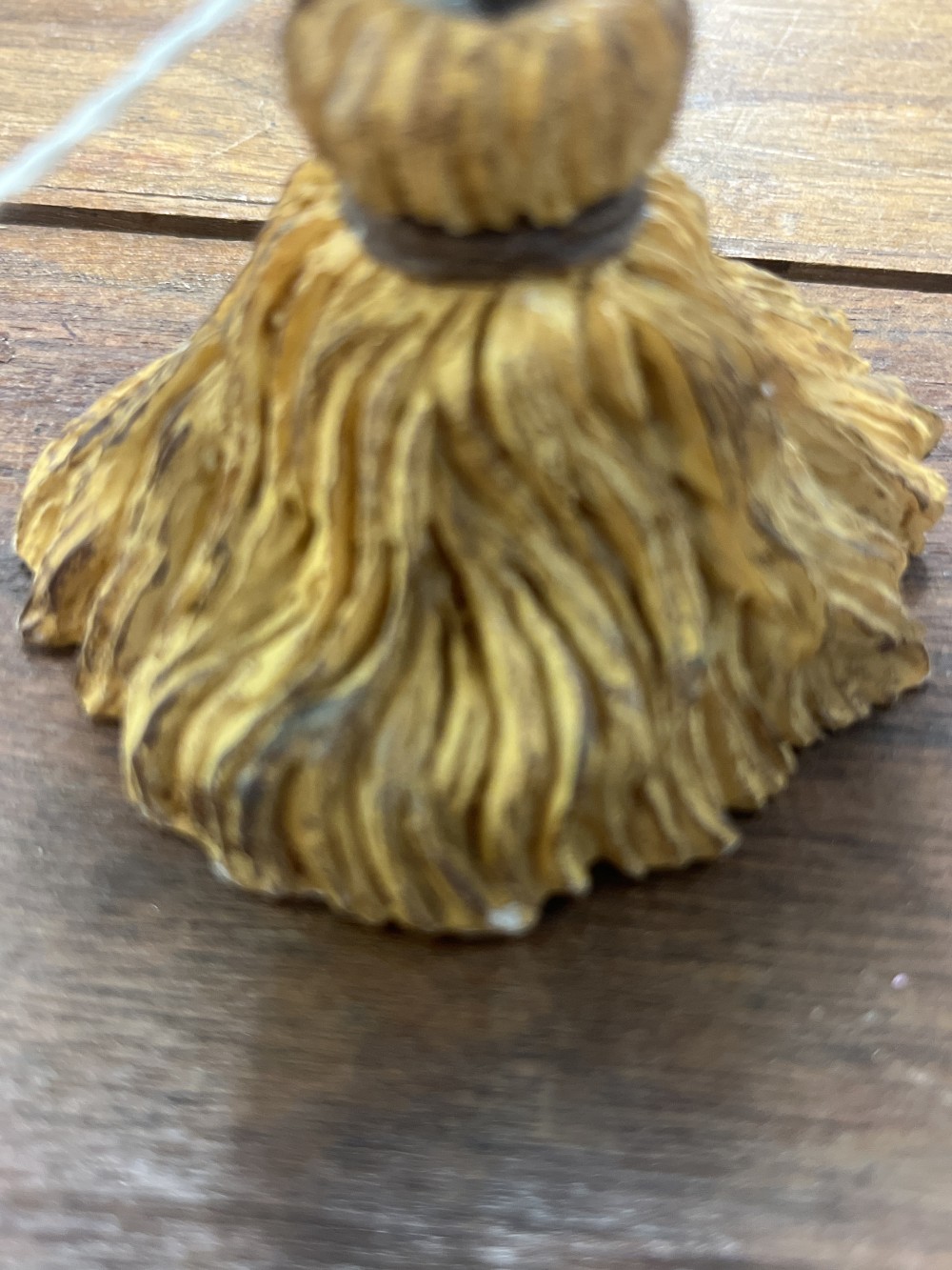 Halloween flying witch on a broomstick stand