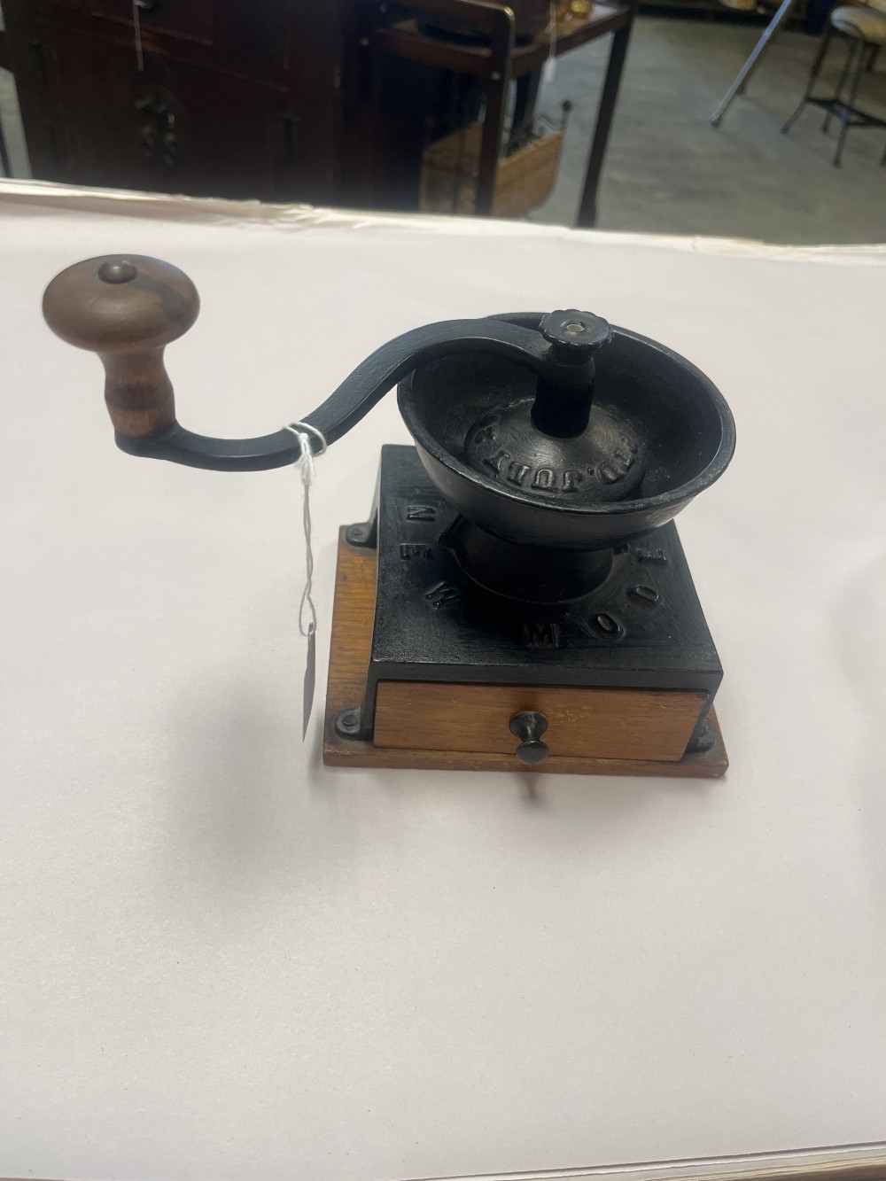 Vtg cast iron/wood coffee grinder