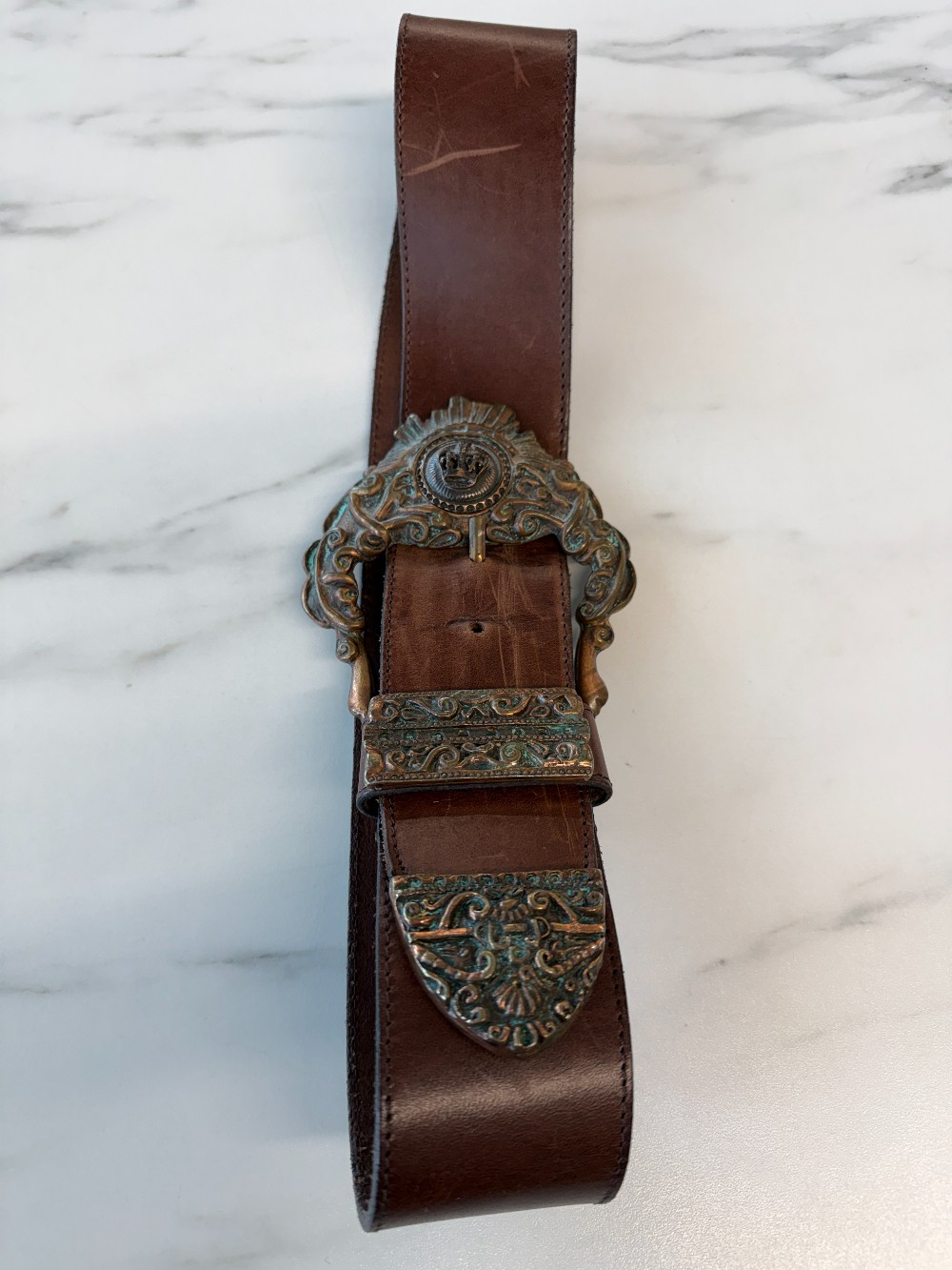 Vtg. Doppia Vita Italy Leather Belt