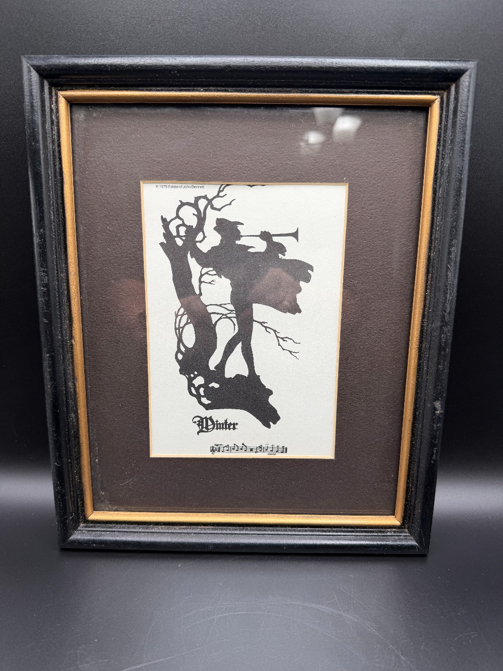 Limited Edition 1987 John Bennett The Seasons Silhouette Prints - Set of 4 (Grandson Provenance)