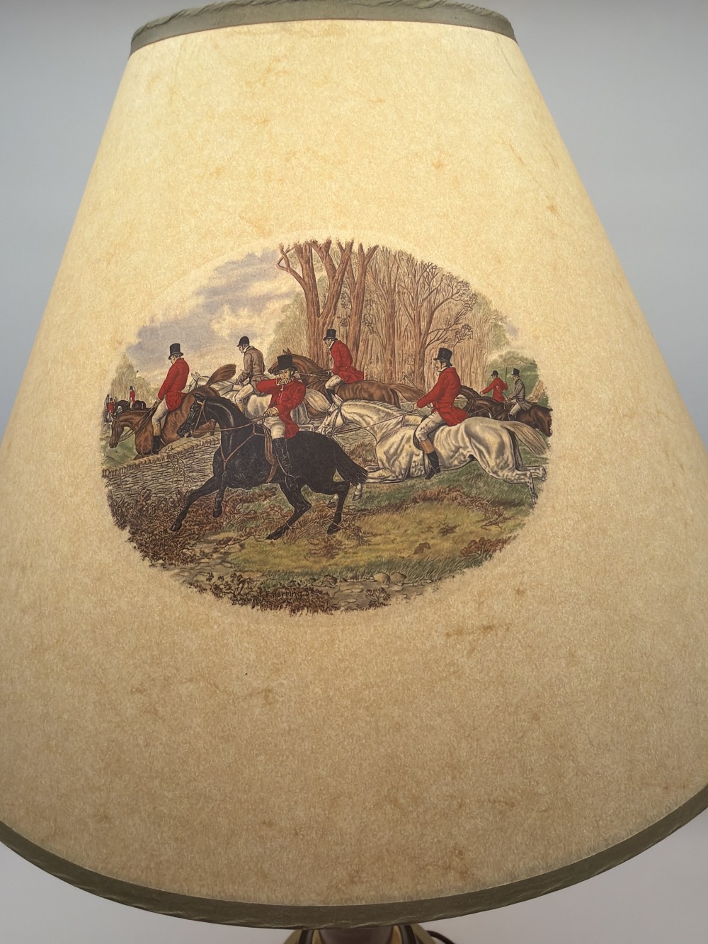 Fox Hunt Table Lamp w/Shade