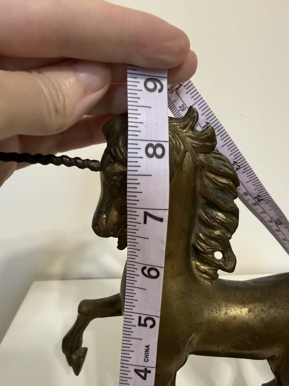 Vintage 1982 Enesco brass unicorn figurine