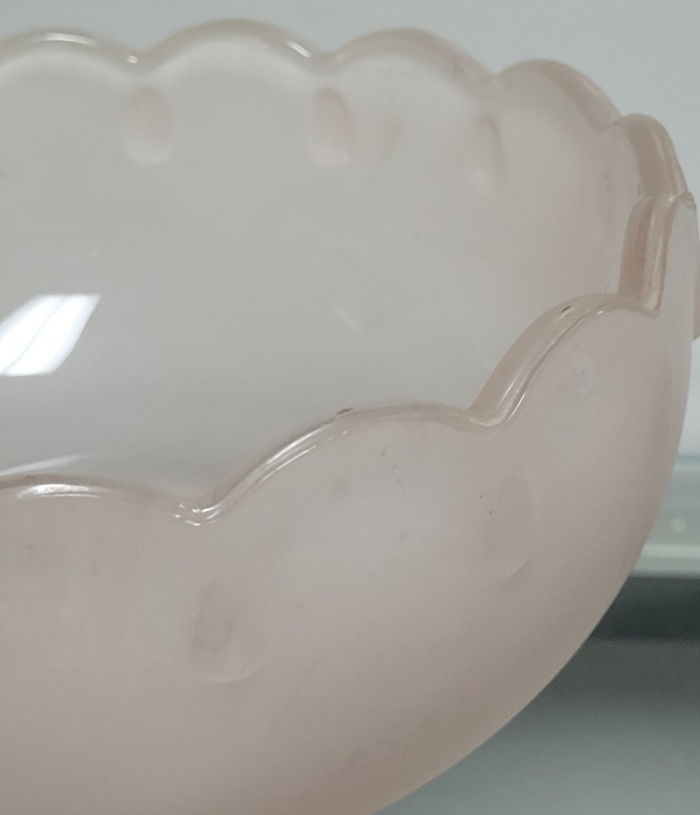 VTG Indiana Glass Teardrop Compote Satin Pink