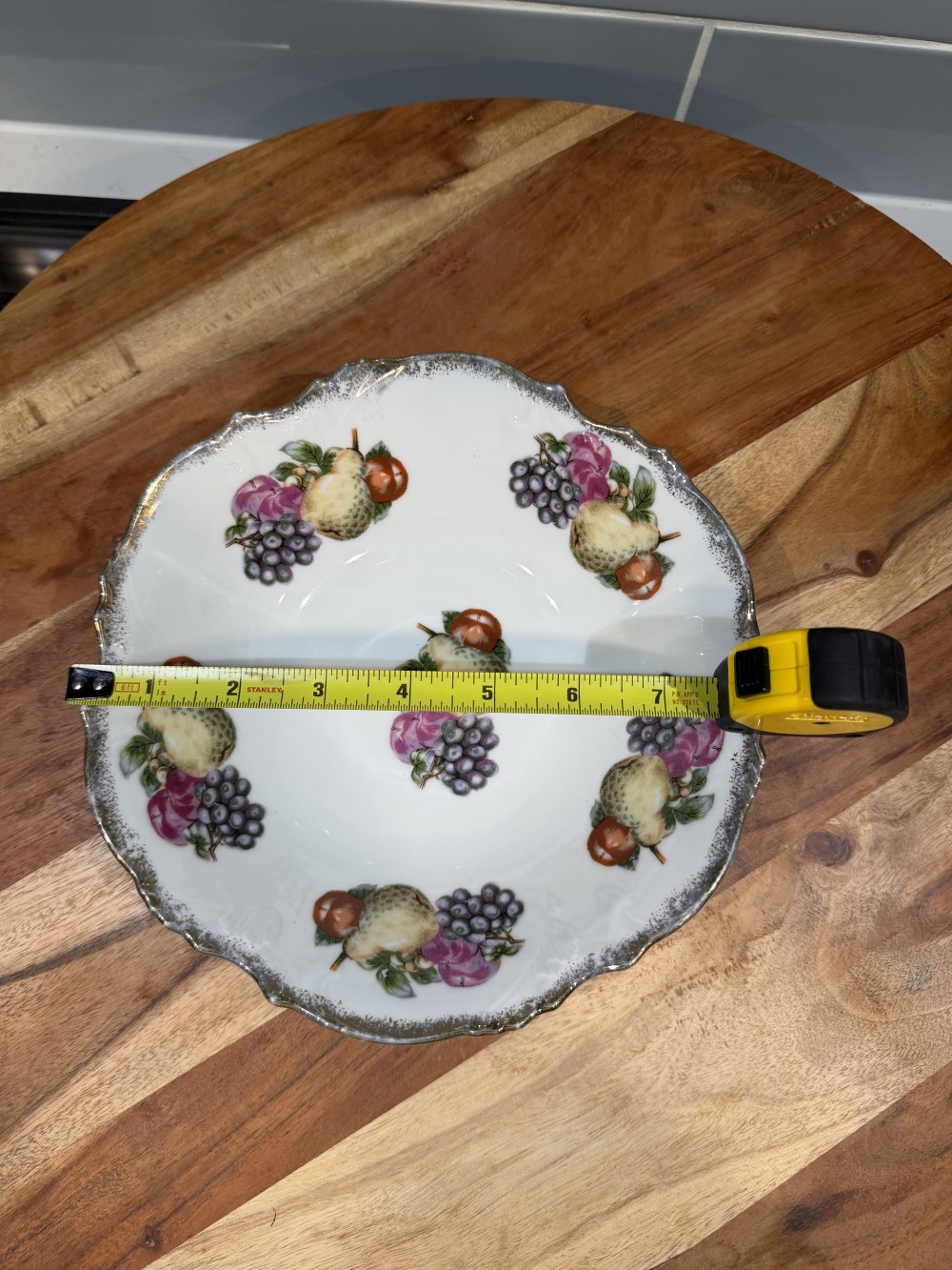 Vintage Porcelain Fruit Bowl 7.5”