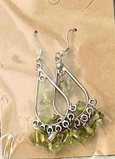 Teardrop Chandelier Boho Dangle Earrings (New As is)