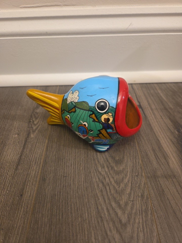 VTG Handpainted Folk Art Fish
