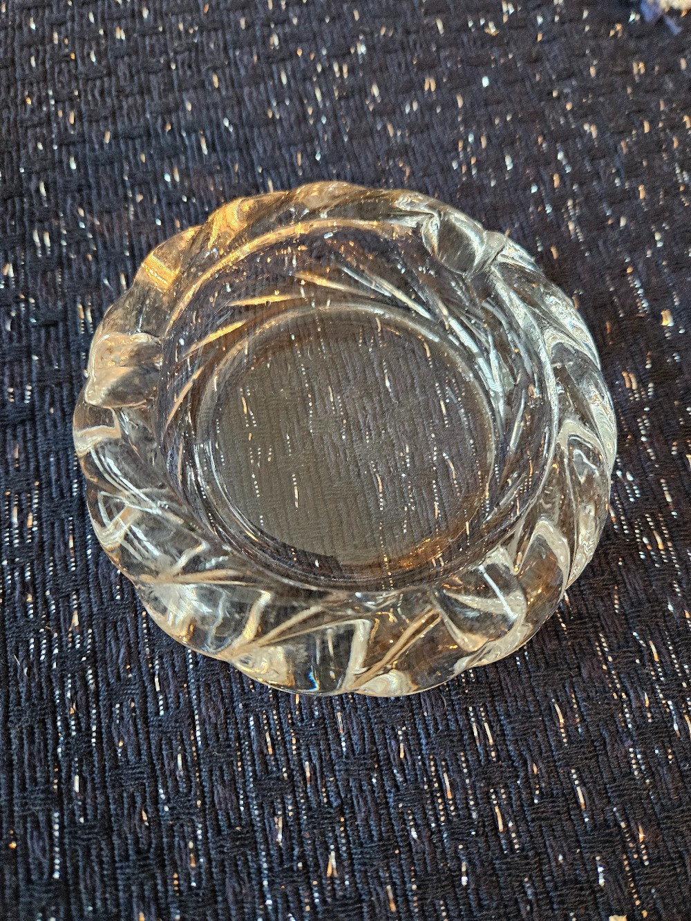 VIntage Fostoria Colony clear pressed glass ashtray