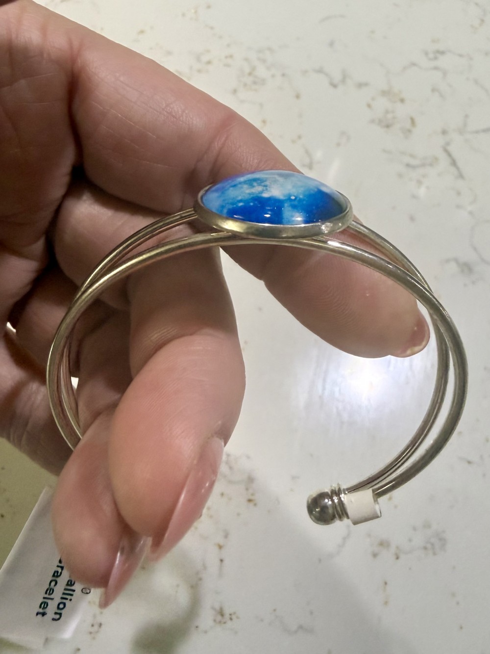 Cuff Bracelet - Celestial Medallion in Silver
