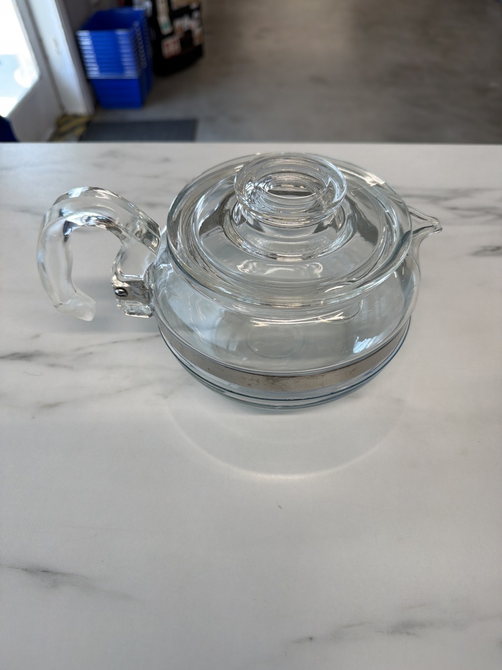 Vintage Pyrex Flameware glass teapot