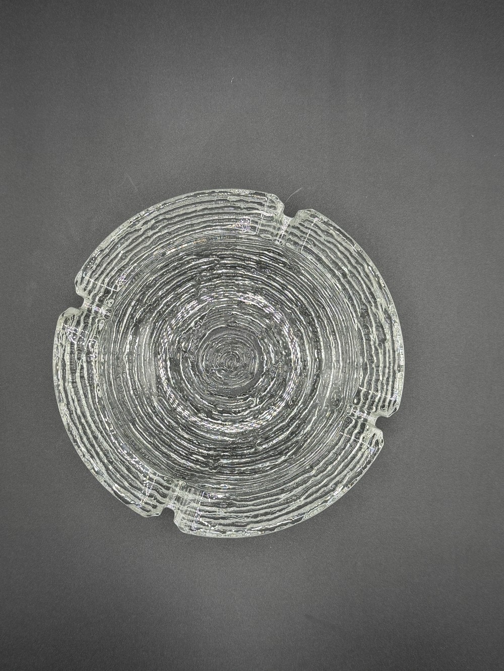 Vintage Iittala Finland Seita Glass Ashtray by Tapio Wirkkala
