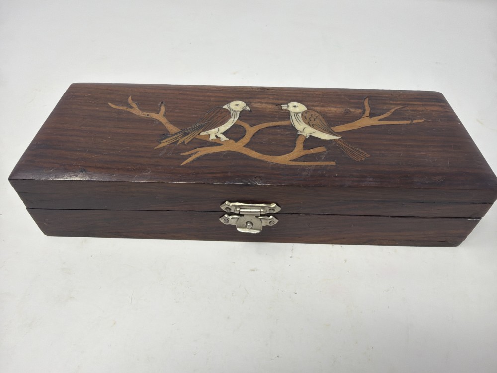 Vtg Inlaid Wood Keepsake Box