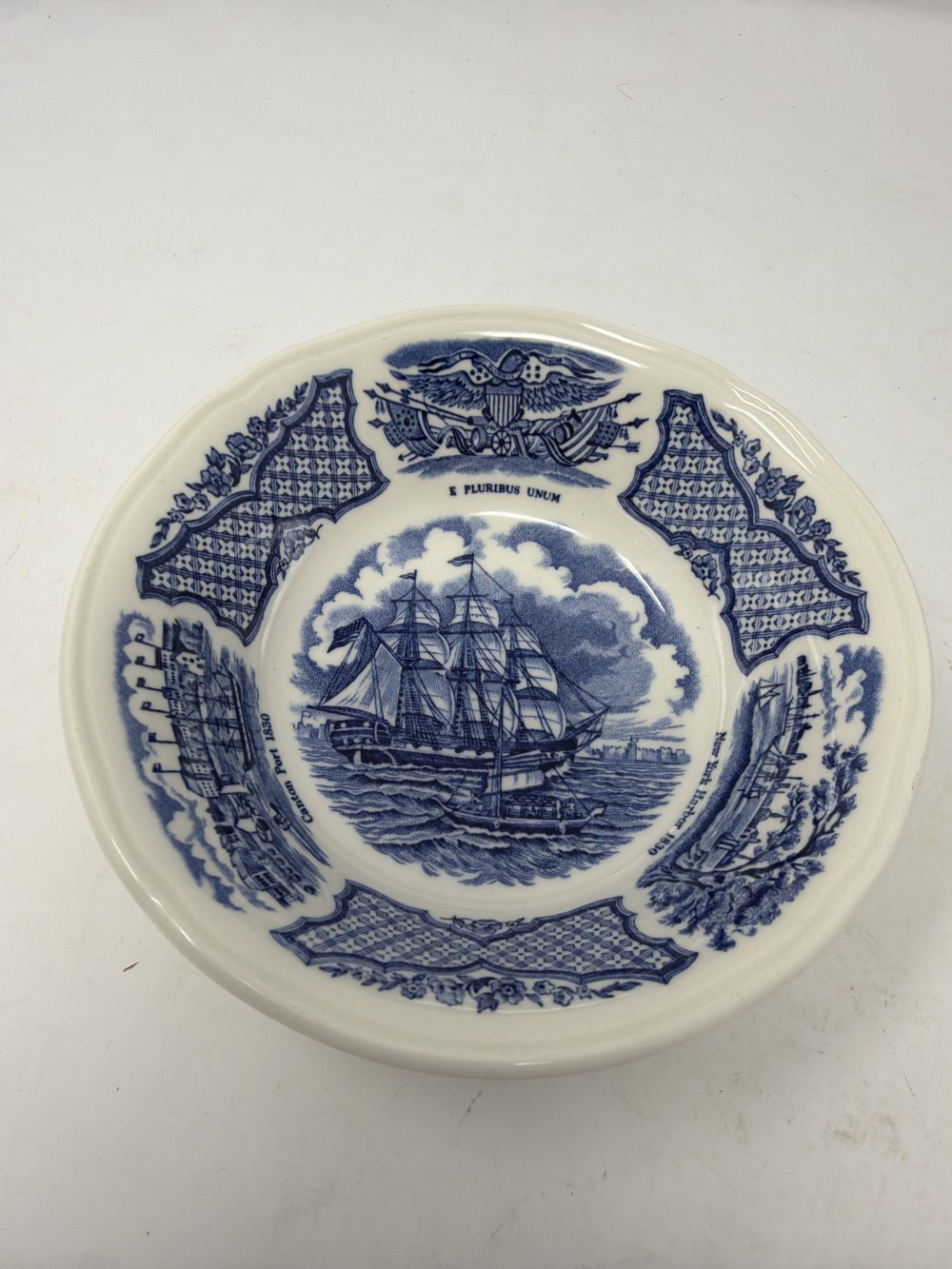 Vintage Alfred Meakin “Fair Winds” Blue & White Bowl