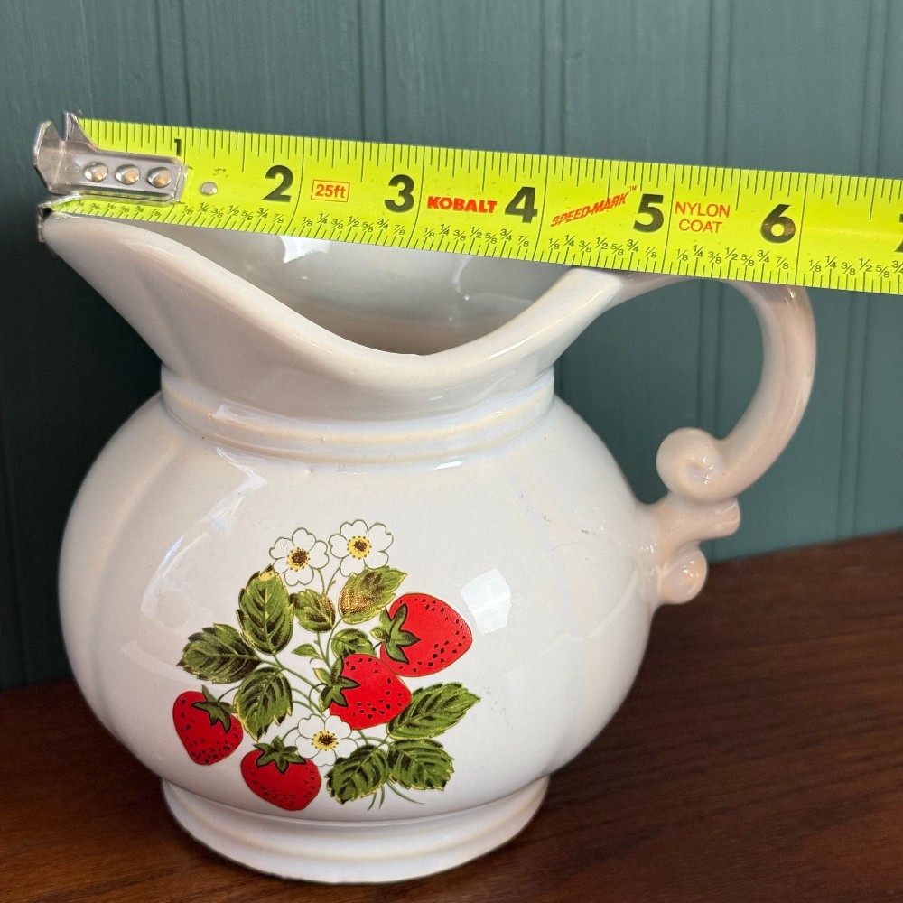 McCoy Strawberry Country Ceramic Pitcher