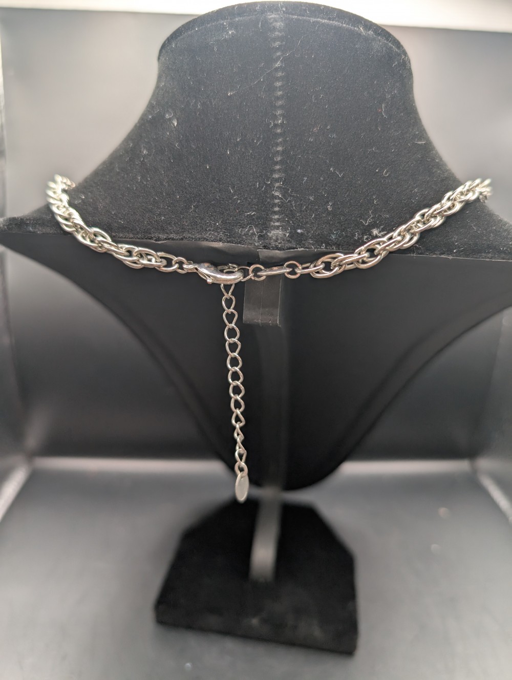 vintage multi-strand liquid silver-tone waterfall bib necklace,