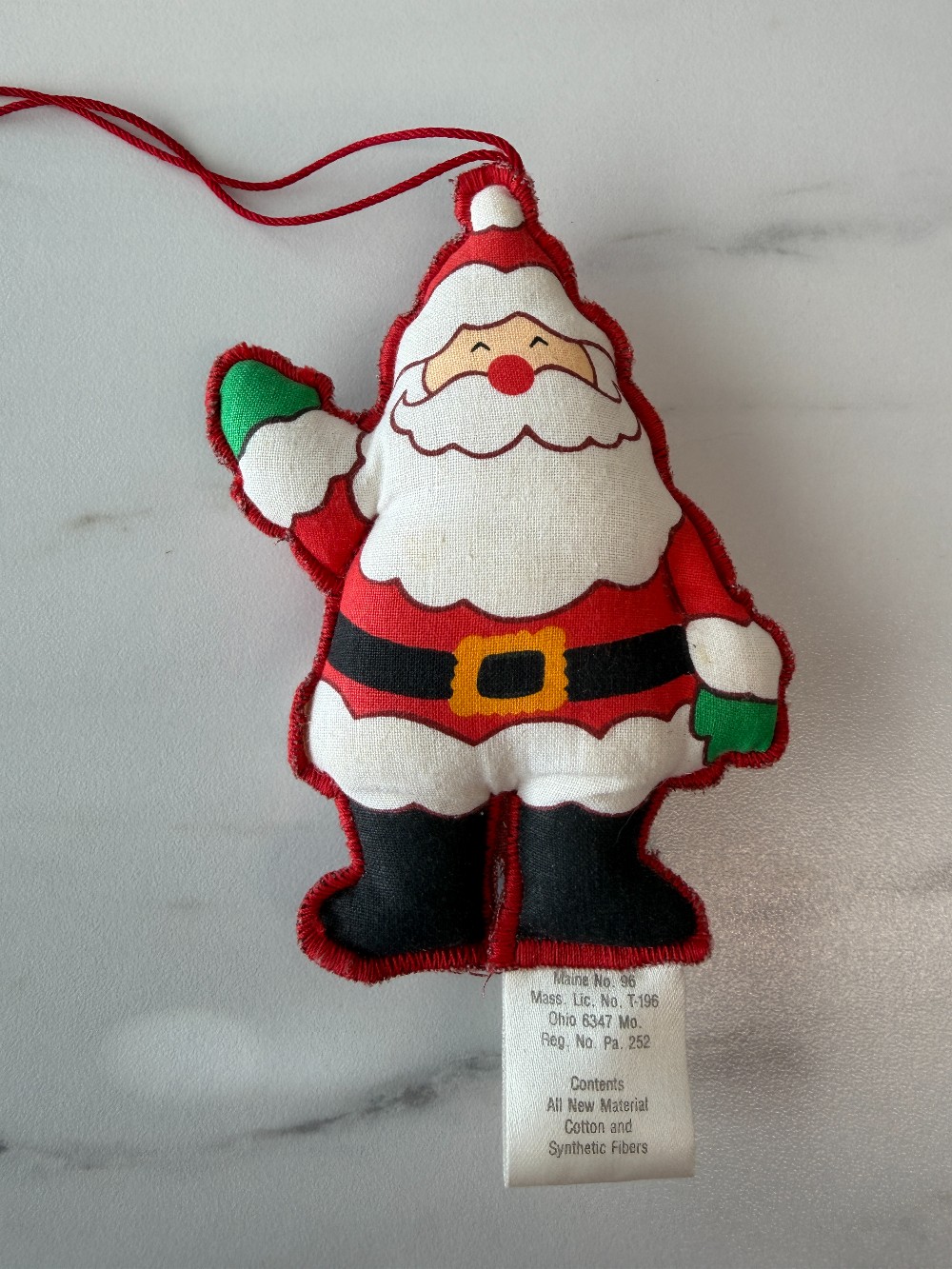 Santa Hallmark Stuffed Ornament