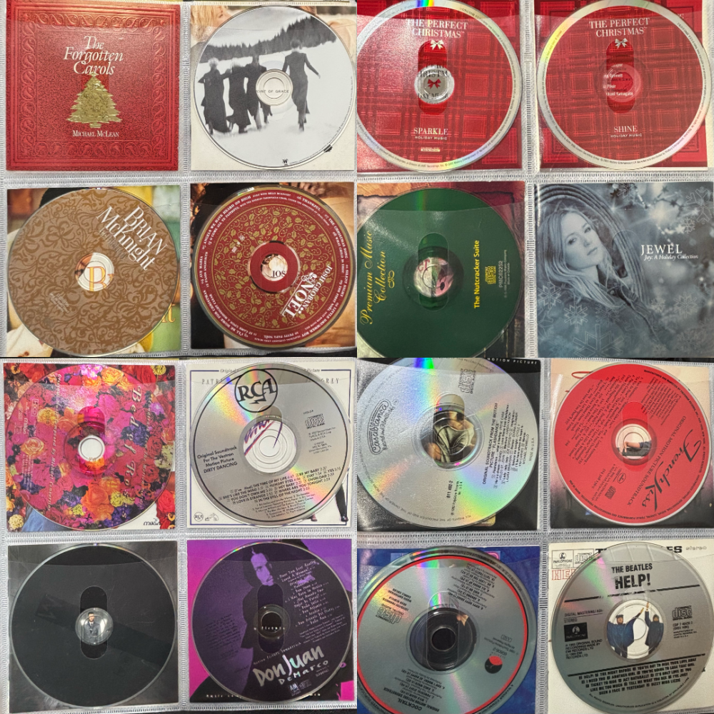 CD Music Collection Binder – 144 CDs Rock Alternative Pop Country Soundtracks w/ Front Inserts Bundled Lot