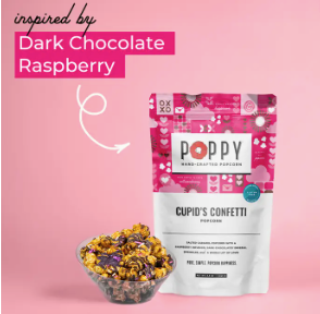 NEW!  Poppy Handcrafted Popcorn:  Cupid's Confetti