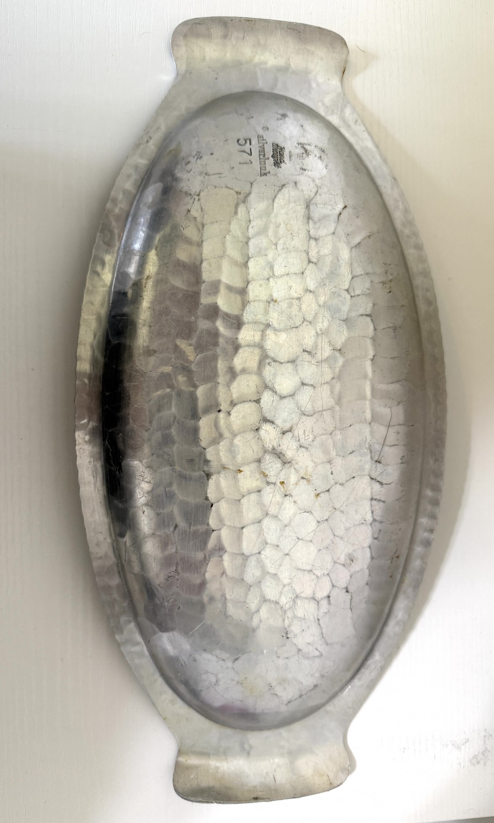 Trade continental silver look tray