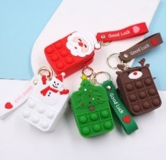 Pop It Wristlet Coin Purse - Snowman