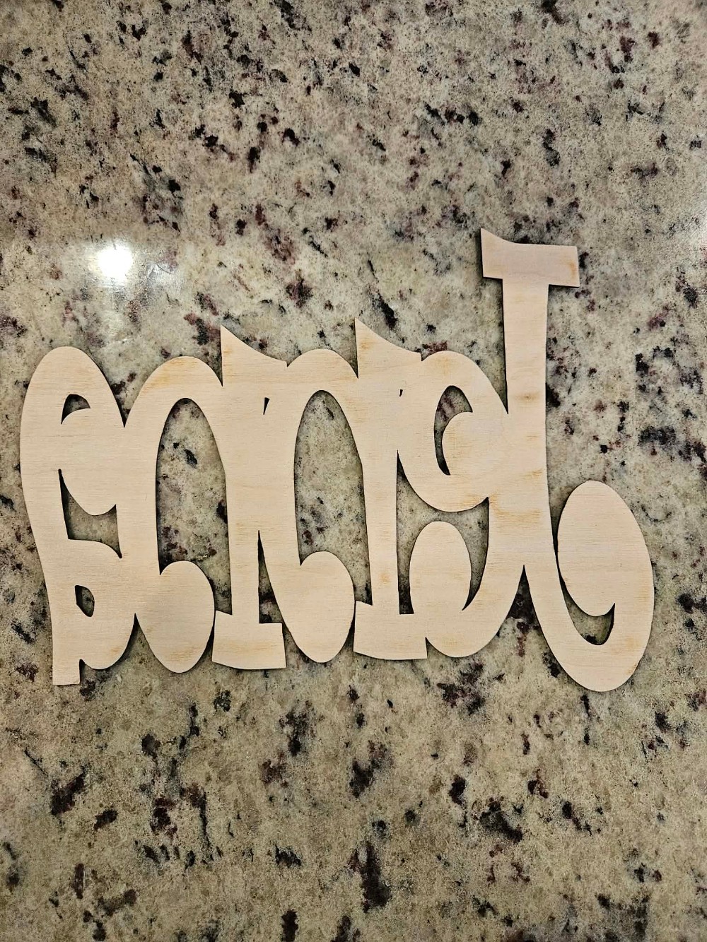 11.5 in Wide Laser Cut Unfinished Wood Name - Jenna