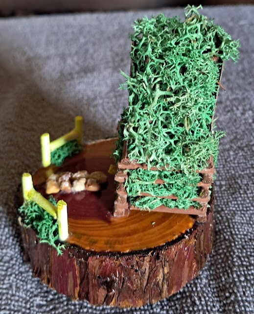 Cedar Cookie Log Cabin Figurine