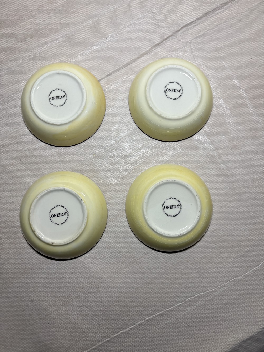Oneida Dipping Plates- Ceramic Set of 4 ~3.5