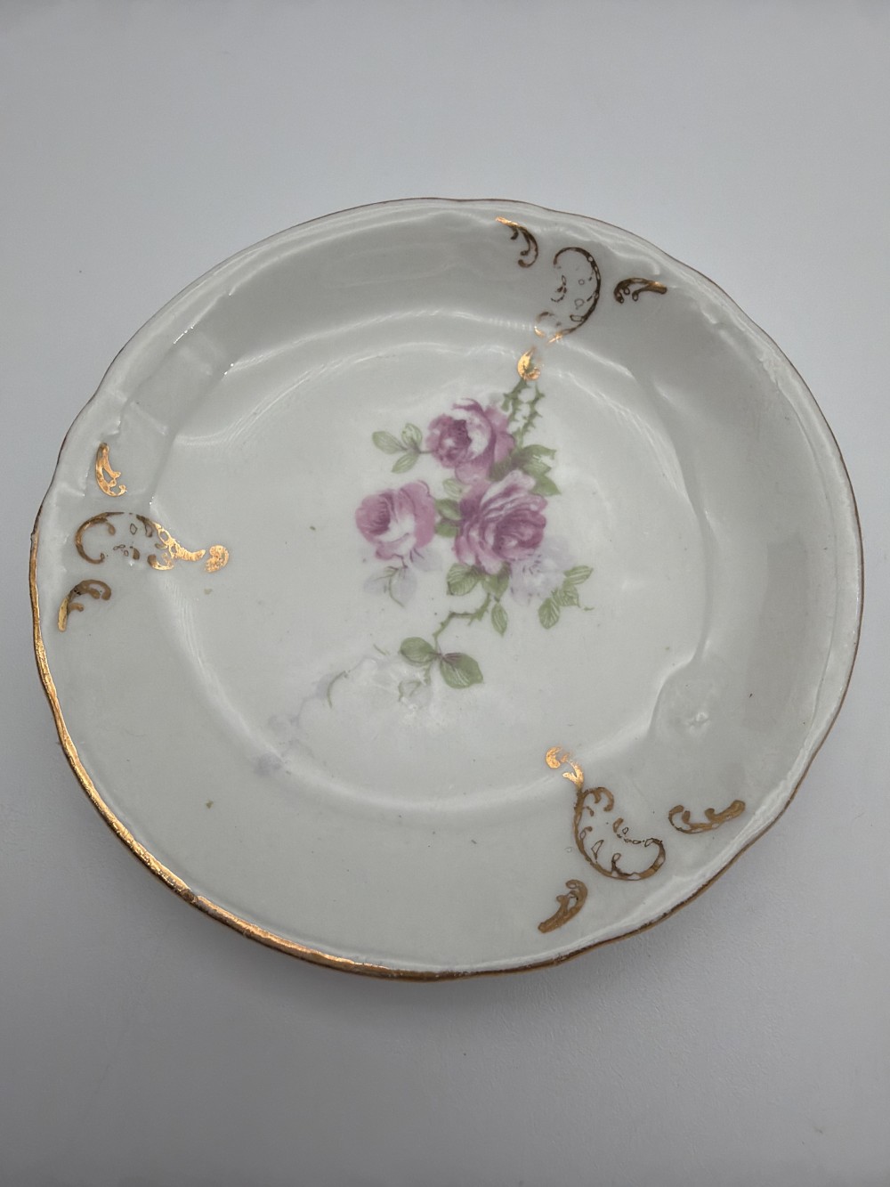 Vintage Pink Rose Butter Pat #3