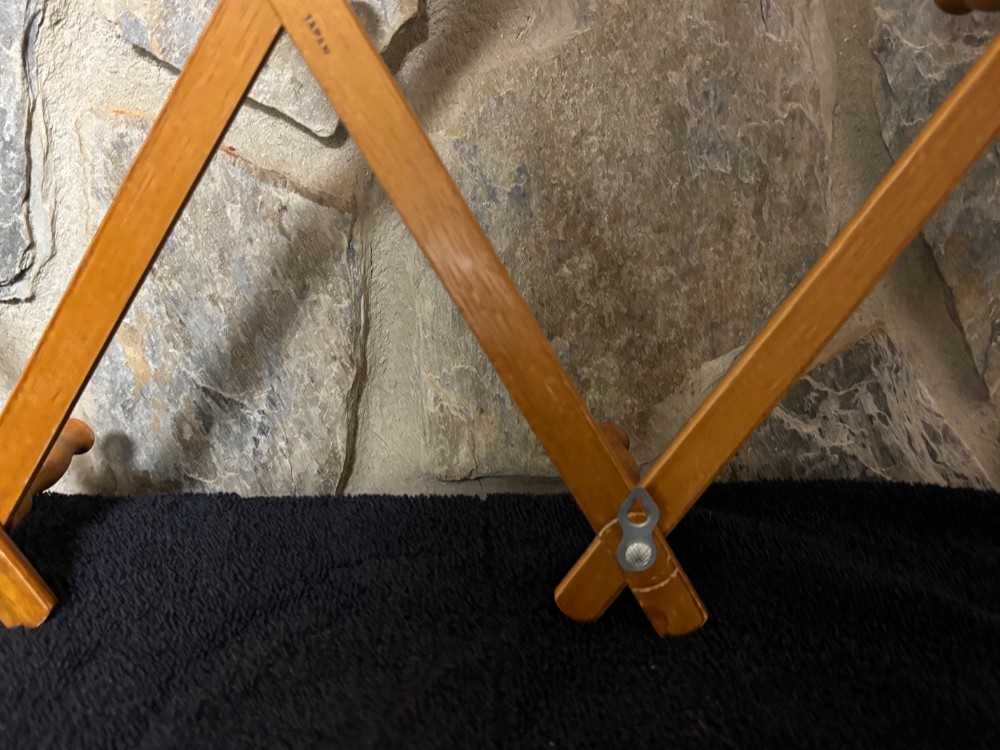 Wooden Accordion Wall Peg Rack 10 Hook Vintage Japan Expandable Hanger