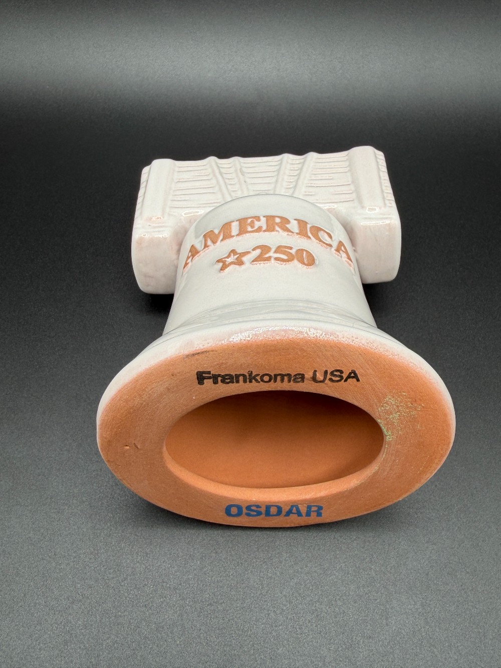 Frankoma Pottery Ceramic Liberty Bell America 250 Commemorative Souvenir - OSDAR Edition