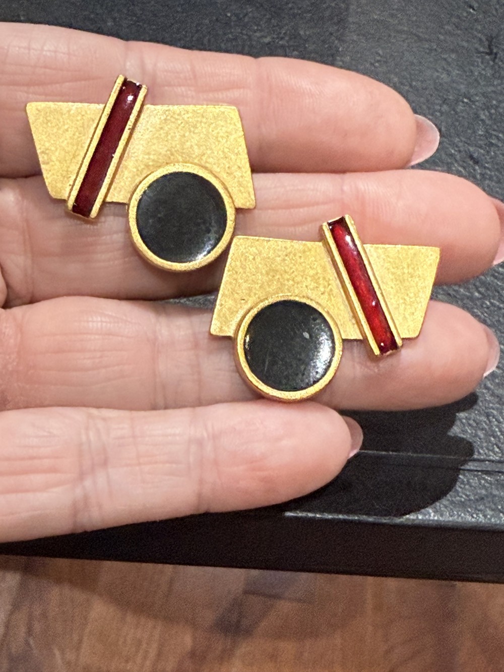 Vintage Stud Earrings - Monet