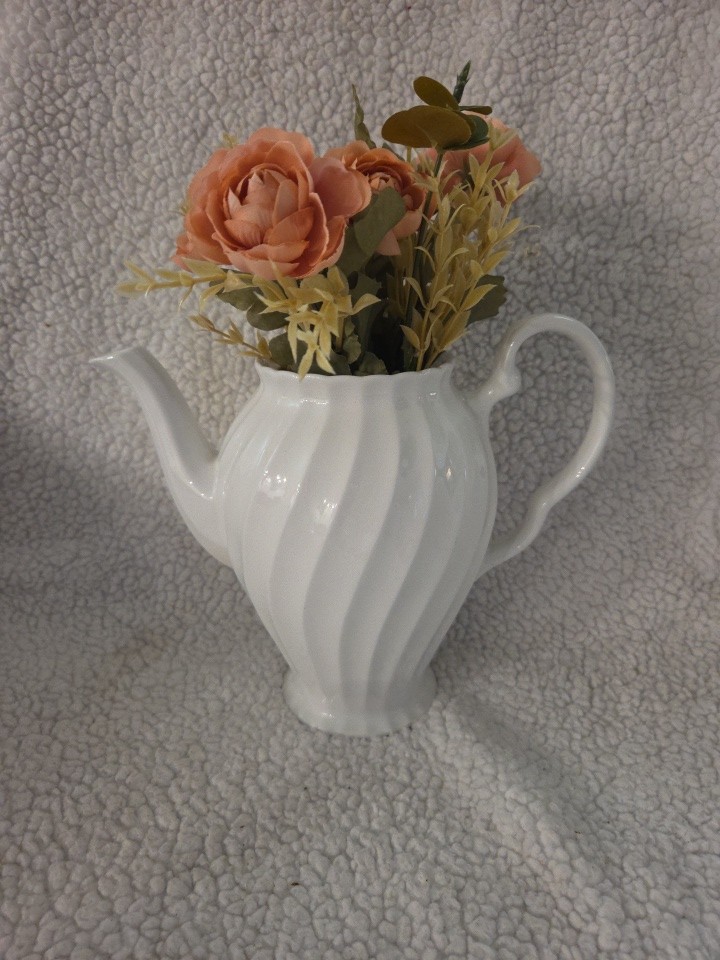 VTG Ironstone Swirl Teapot-As Is