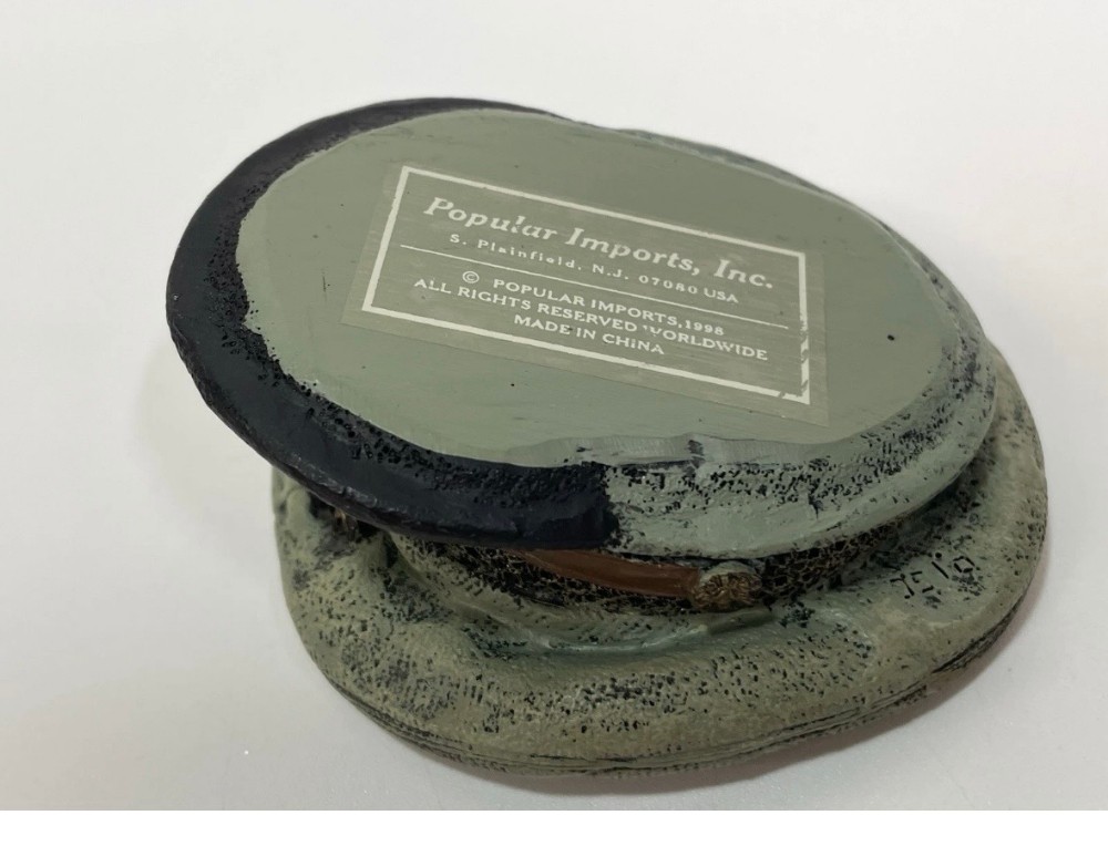 Paperweight U.S. Army Officer Service Cap Resin Military Desk Figurine Popular Imports 1998