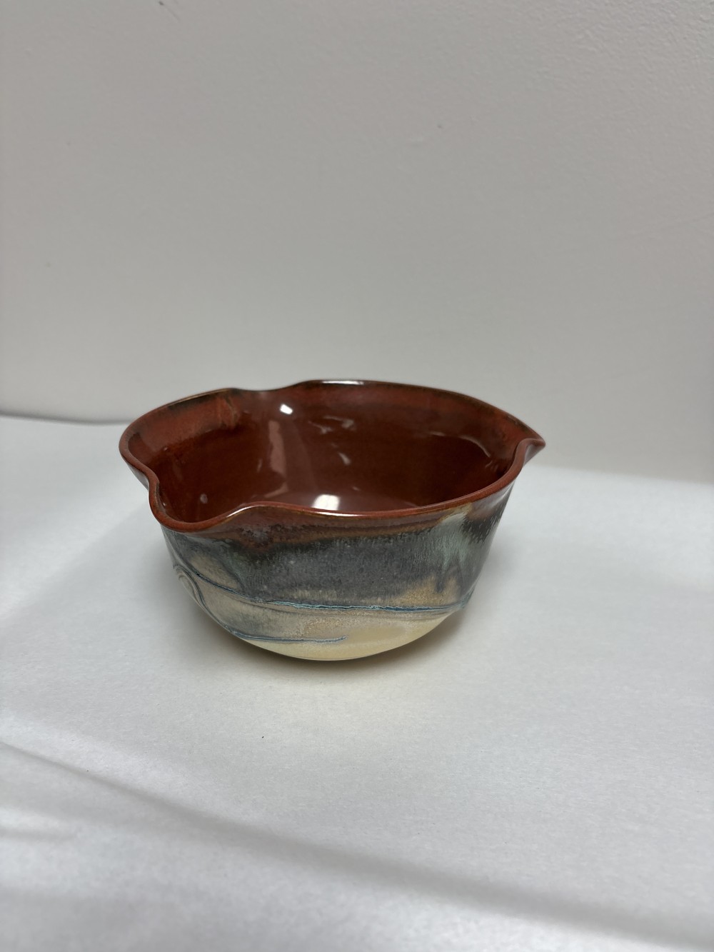 Studio Pottery Signed Pour Spout Bowl - ~5.5 inch D