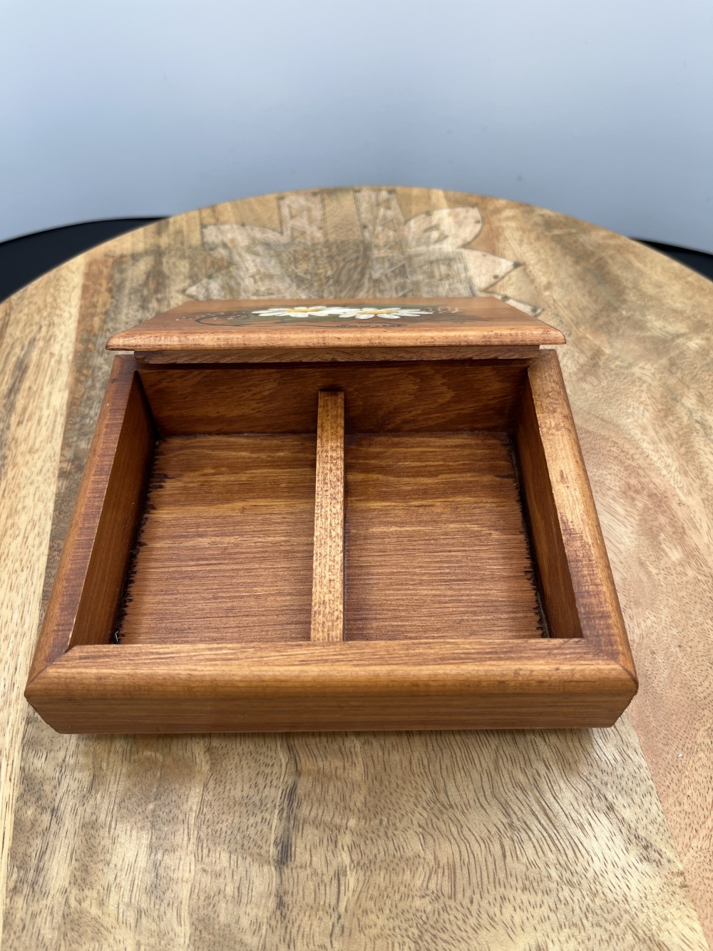 Vtg Handpainted Wood Box