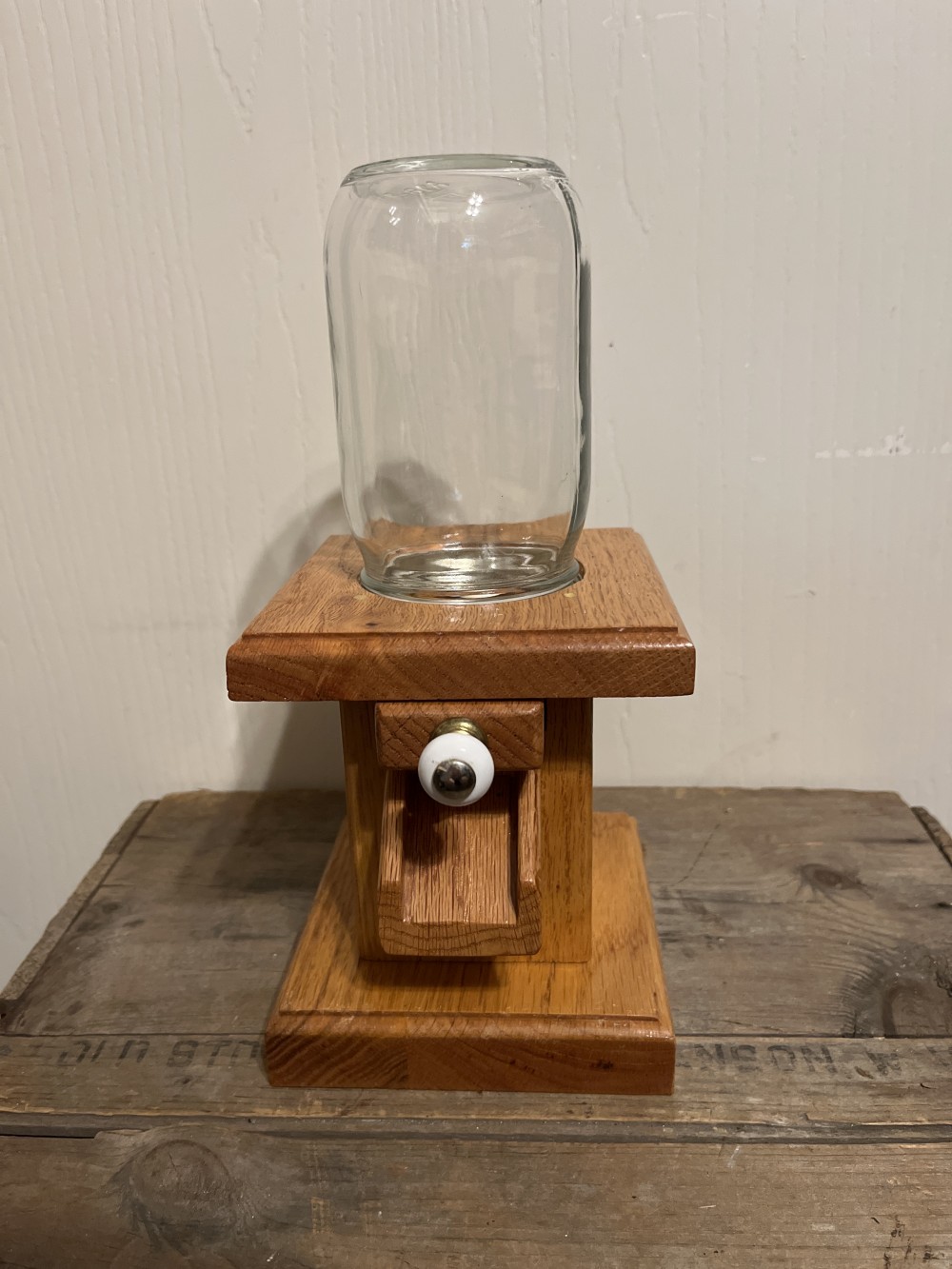 Vtg handmade gumball machine