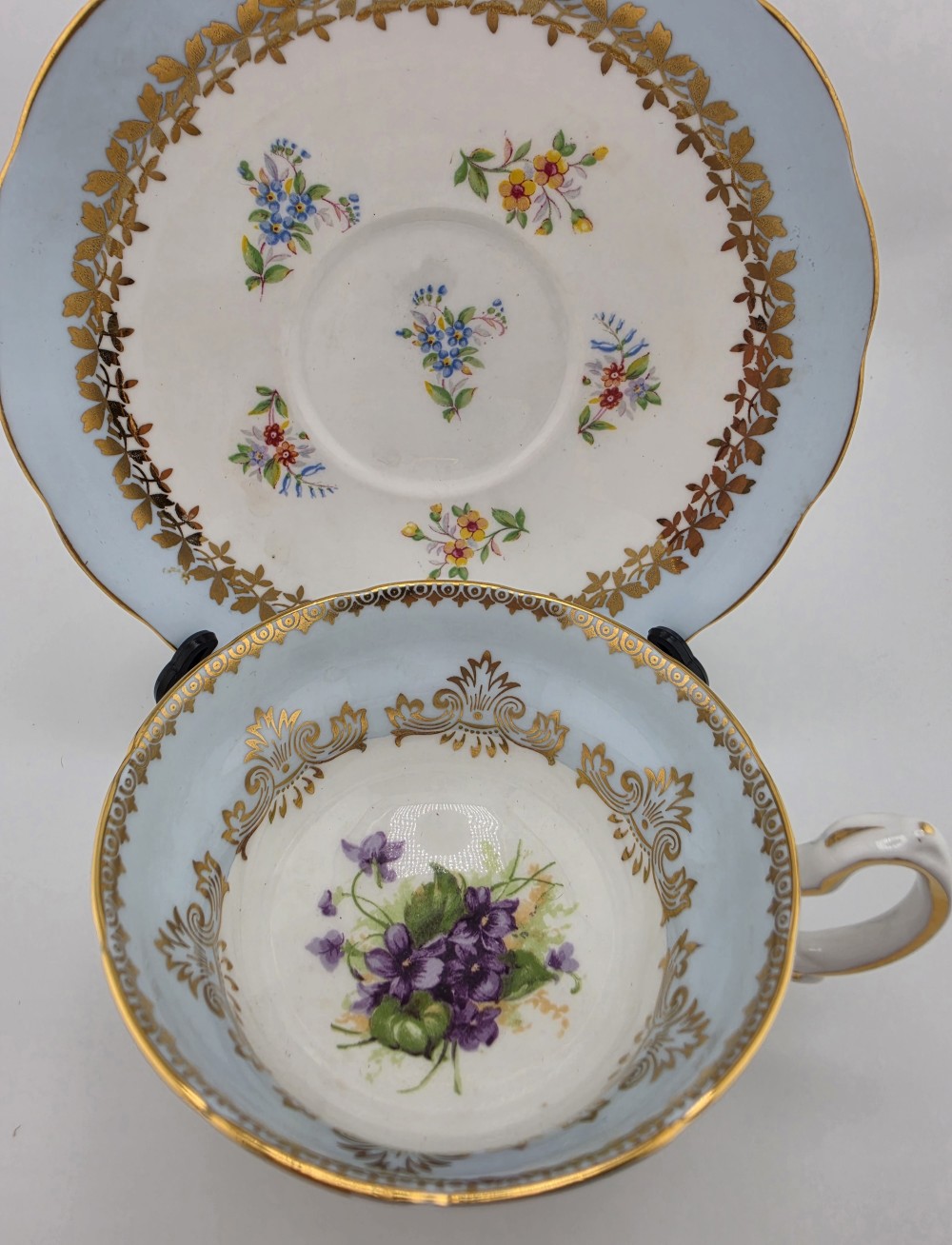 VTG 1950s Grosvenor Jackson Gosling Fine Bone Teacup Saucer
