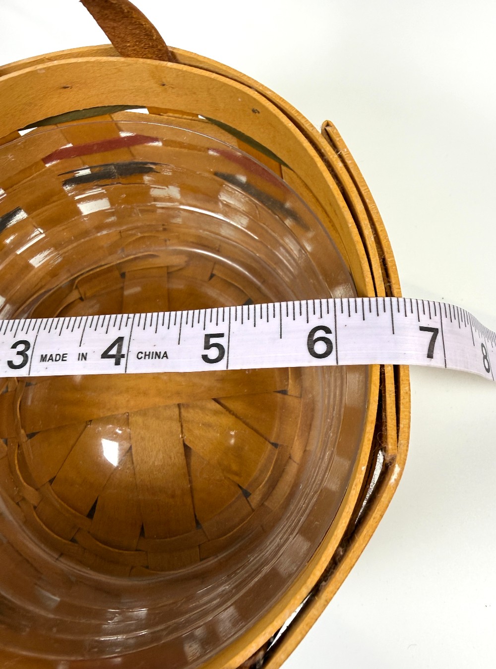 Longaberger round basket with liner