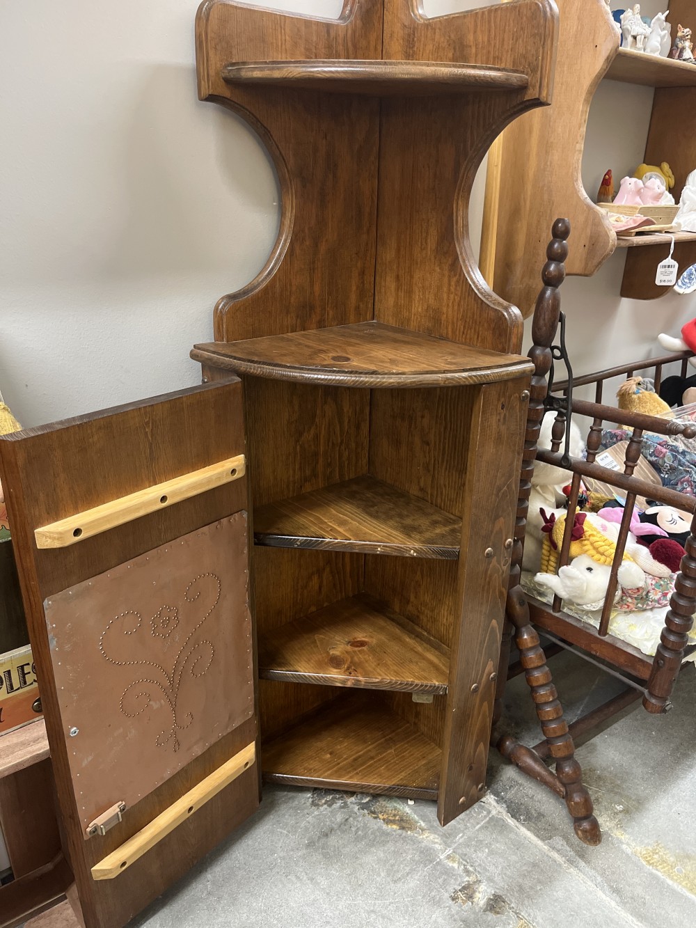 Americana style Corner Cupboard