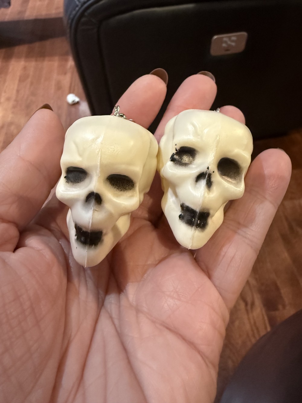 Earrings - Large Skulls 3D Plastic