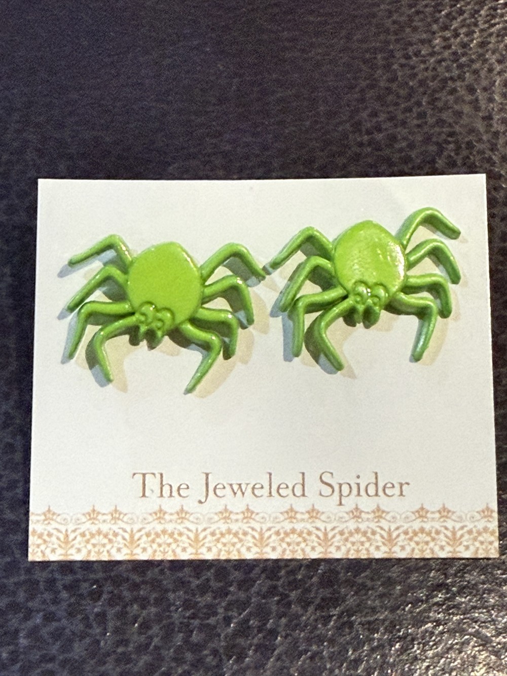 Stud Earrings  - Acrylic Medium Spider Bended Legs