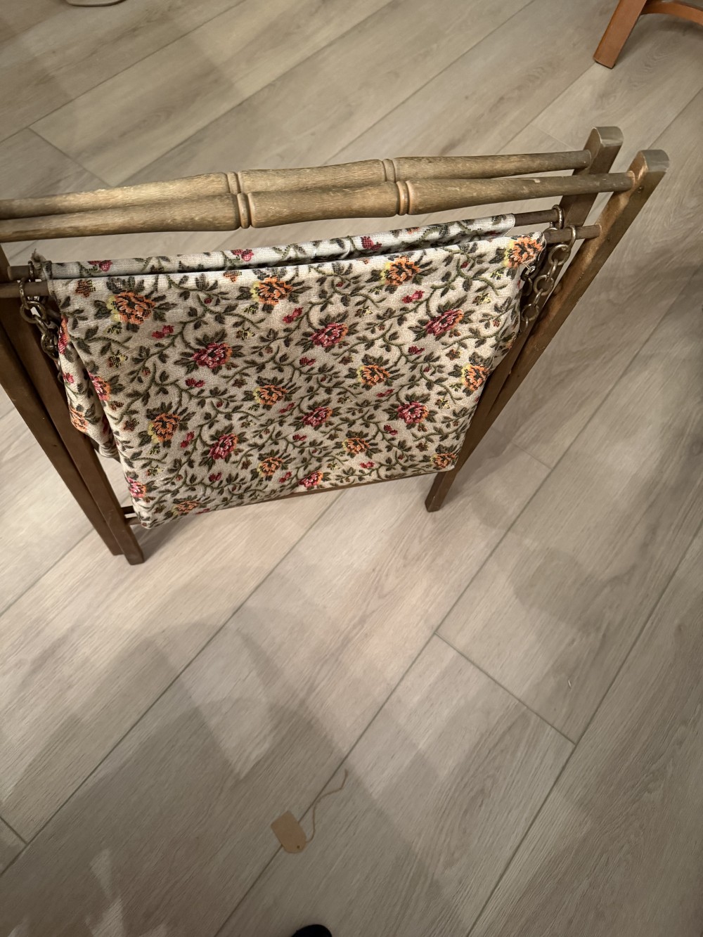 Vintage Folding Sewing & Knitting Basket
