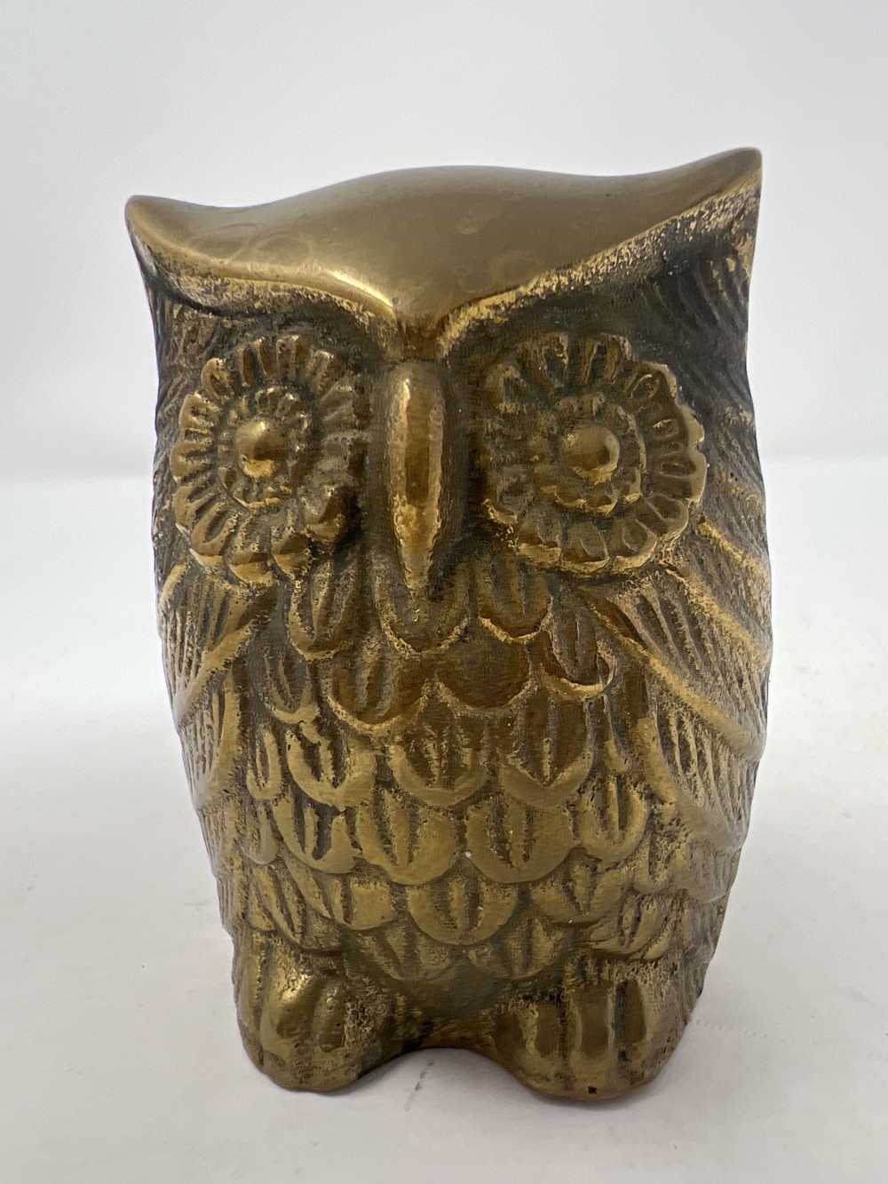 Mid-Century Vintage Brass Owl