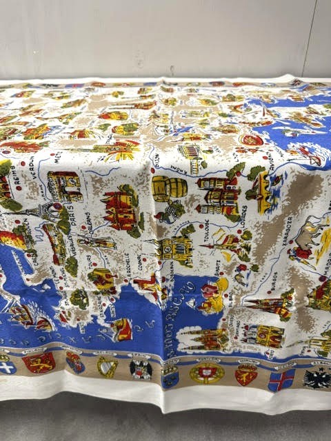 European Souvenir Tablecloth Multiple Countries Nice Quality Linen