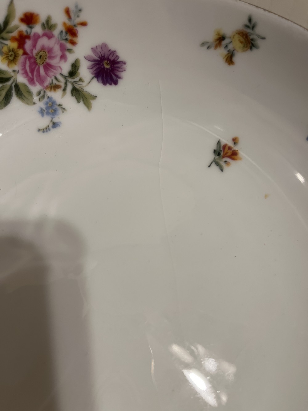 1900s German porcelain footed bowl