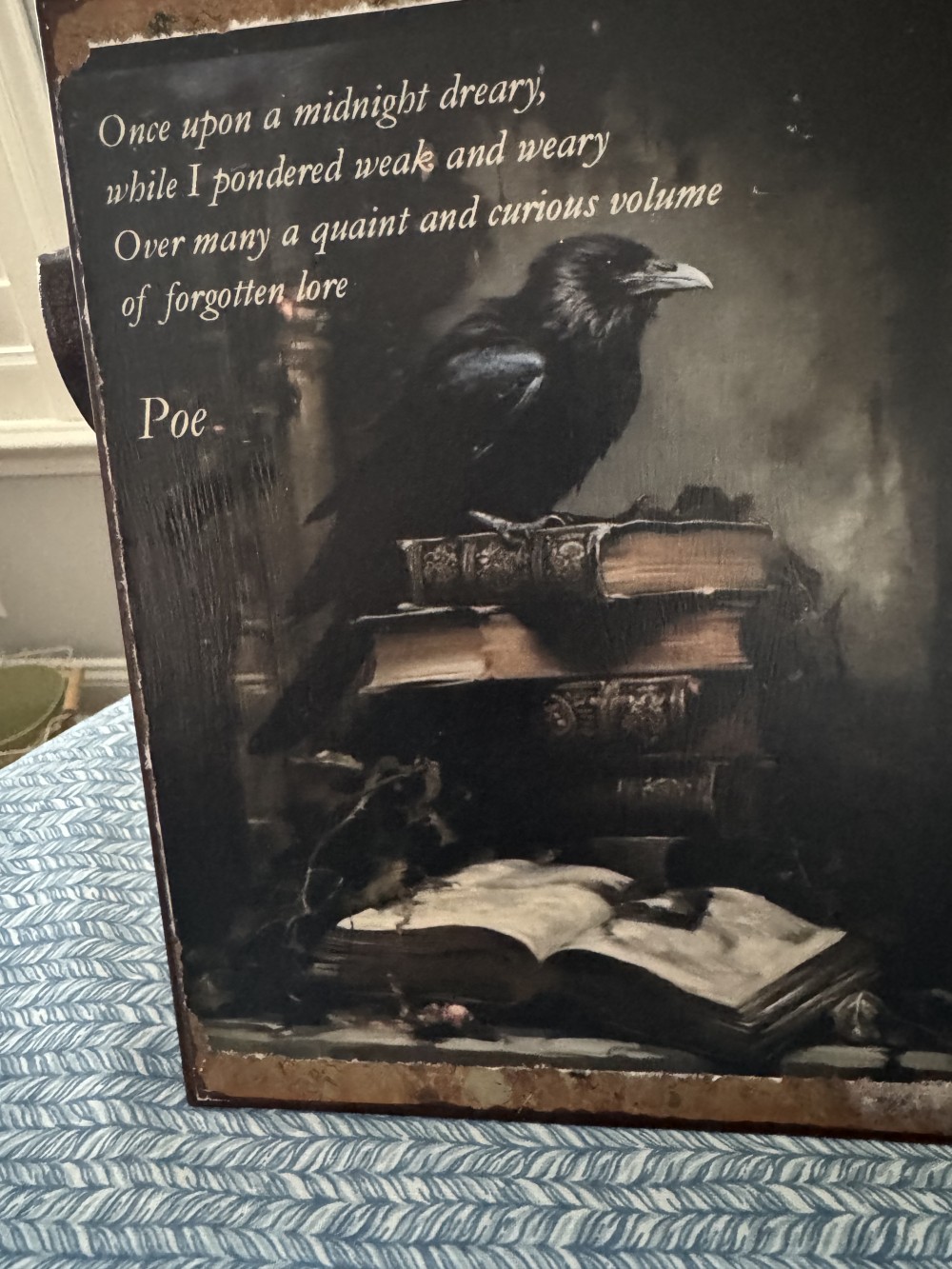 VINTAGE TIN SIGN,  THE RAVEN